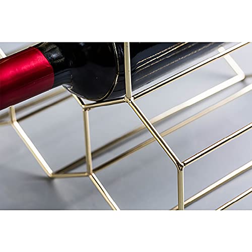 Soporte para 6 Botellas de Vino Metal Dorado miniatura 5