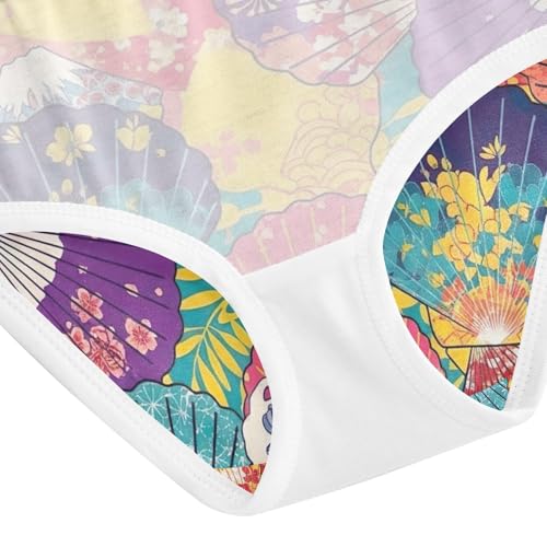 Japanese Floral Scallop Toddler Underwear, Cotton Underwear Girls, 2T–8 Years4