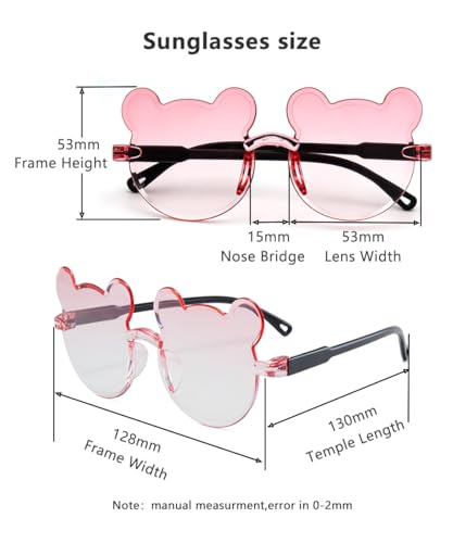 3-Pairs Girls Sunglasses Kids Cute Pink Kitty Lovely Cartoon Sunglasses Aged 3-12 UV400 Protection4