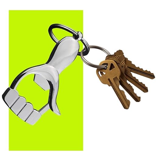 Image of Stealodeal Silver Hand Bottle Opener Keychain for Men & Womens