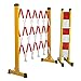 Espandibile Mobile Barricata con Ruote, Recinzione FRP Blocco Stradale Pieghevole, Blocco Stradale Portatile Isolamento Controllo Della Folla per L'ospedale,Temporaneo Della Strada,Red white,1.2x6m