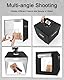 DUCLUS Fotobox 40x40 cm Faltbare Fotostudio, 5500K Dimmbare Lichtzelt Set mit 160 LED Beleuchtung und 8 Produktfotografie Hintergründe