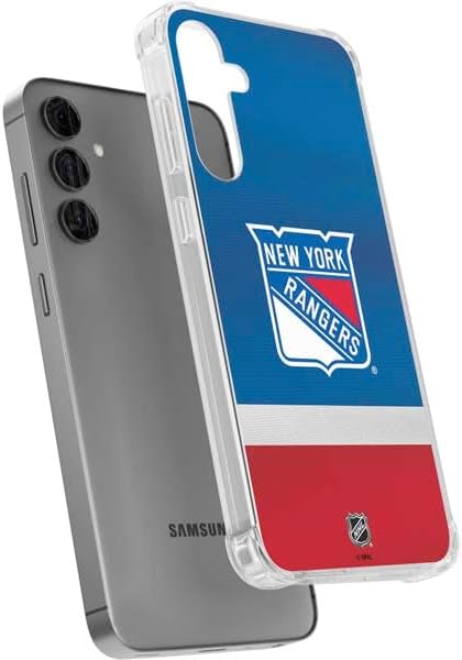 Skinit Clear Phone Case Compatible with Galaxy S24 Plus - Officially Licensed NHL New York Rangers Jersey Design