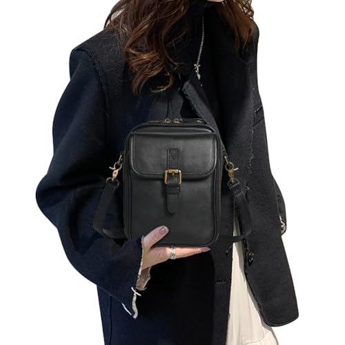 PU Leather Small Crossbody Cell Phone Bag Versatile Shoulder Purse Vintage Messenger Bag,Womens Large Capacity Crossbody Leat2