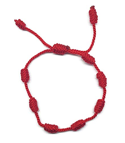 MYSTIC JEWELS By Dalia – Kabbalah Bracelet – 7 Knots of Red Thread – Unisex – Adjustable – Eye Protection – Good Luck – Good Luck2