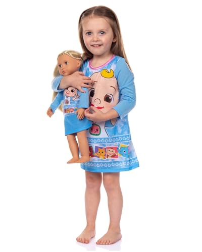 Komar Kids CoComelon Toddler Girls JJ Character Nightgown With Matching doll Gown