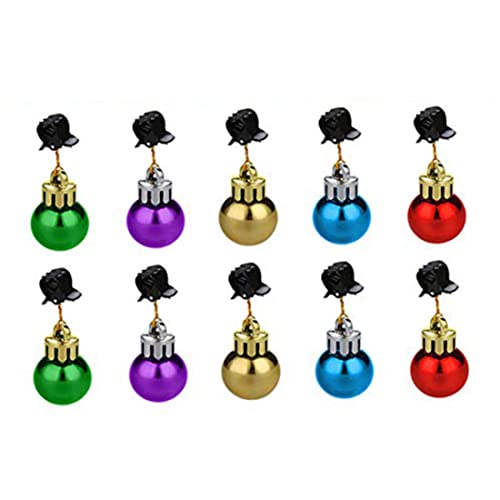 Loazyanc 10pcs Weihnachtsbaum -Ornamente Plastik Weihnachtsball -Ornamente mit Clips für Weihnachtsdekorationen Cover