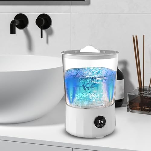 Lave-linge portable compact avec 2 seaux pour sous-vêtements et camping - 3
