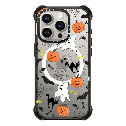 CASETiFY (P[XeBt@C) EgCpNg iPhone 15 Prop P[X [XgOX/1.2tB[g 5X RpO[h̗ɑ΂ی/MagsafeΉ] - Boo! its Halloween - NAubN