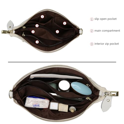 Image of Uromee Wristlet Wallet Clutch Purses for Women Genuine Leather Crossbody Bag Handbag with Detachable Shoulder Chain