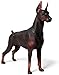 Desktop-Skulptur Dobermann Modell Skulptur Haustier Hund Statue Desktop Dekoration Home Tier Schmuck Sammlbare Kinderspielzeug Geschenk Figur Dekoration Zubehör (Color : Red)