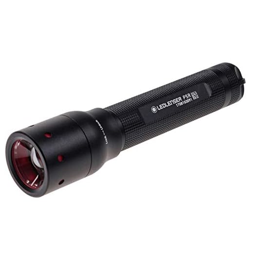 LED Lenser P5R liten LED-ficklampa, svart, aluminium, IPX4, 1 x LED-lampa
