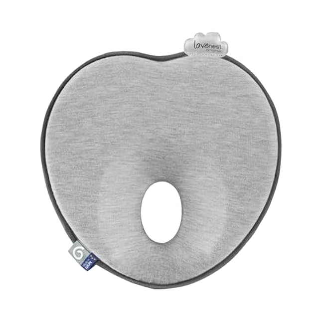 Babymoov Lovenest Organic Baby Infant Cushion, Pediatrician Designed Versatile, Comfortable, Machine-Washable Head and Neck Support (Made in Europe), Baby Registry Must Have