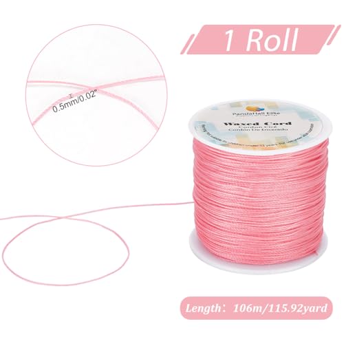 PH PandaHall 115 Yards 0.5mm Waxed Polyester Cord - Image 2