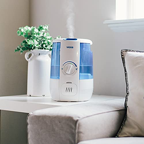 Vicks VUL600C CoolRelief Ultrasonic Cool Mist Humidifier, Medium Room Humidifier for Baby, Bedroom, Office Desk, with Variable Output Control, Scent Pad Slots, Inhalant Cup, Auto Shut-Off, 4.5L/1.2Gal by Vicks - Image 7