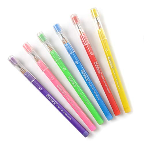 Promarx Metallic Fashion Pop-Up Pencils, 0.7 Mm, Assorted Colored Barrels, 6 Count, Assorted Colors, Model:mq26-Df7B06-48 #TOP1