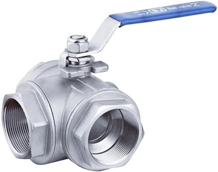 lever ball valves,ball valve,1pcs 1/4" 3/8" 1/2" 3/4" 1" Three-Way Ball Valve,L Type T Type Stainless Steel Ball Valve,DN8 DN10 DN15 DN20 DN25 BSP Female Thread Valve (Color:T Type,Size:DN ( Color : D