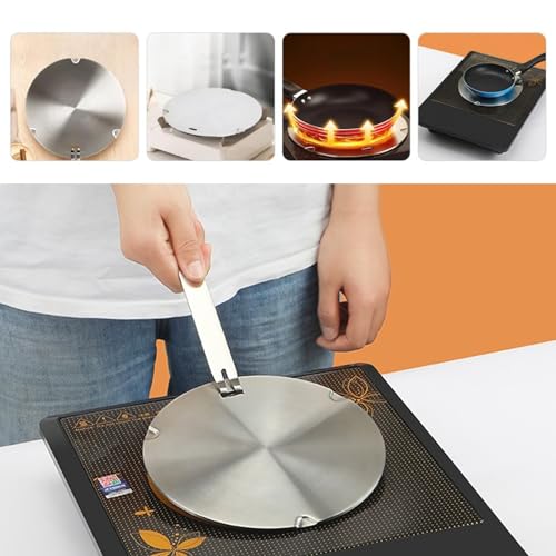 QIEIEI Stainless Steel Induction Plate Efficient Heat Distributor Plate Heat Diffuser Plate Suitable for Electric Cooktops