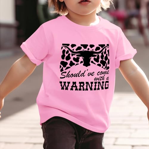 KIEKIECOO Girls Western Shirt Kids Cowgirl Country Concert Tees Cow Graphic Rodeo Outfits Toddler Girl Summer Cotton Tops2