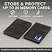 Acuvar 24 Slot SD/SDHC Memory Card Hard Plastic Case – Durable ABS Portable SD Card Storage Box Organizer, Protective Hard Shell SD Card Carrying Case for Photographers, Anti-Shock & Waterproof