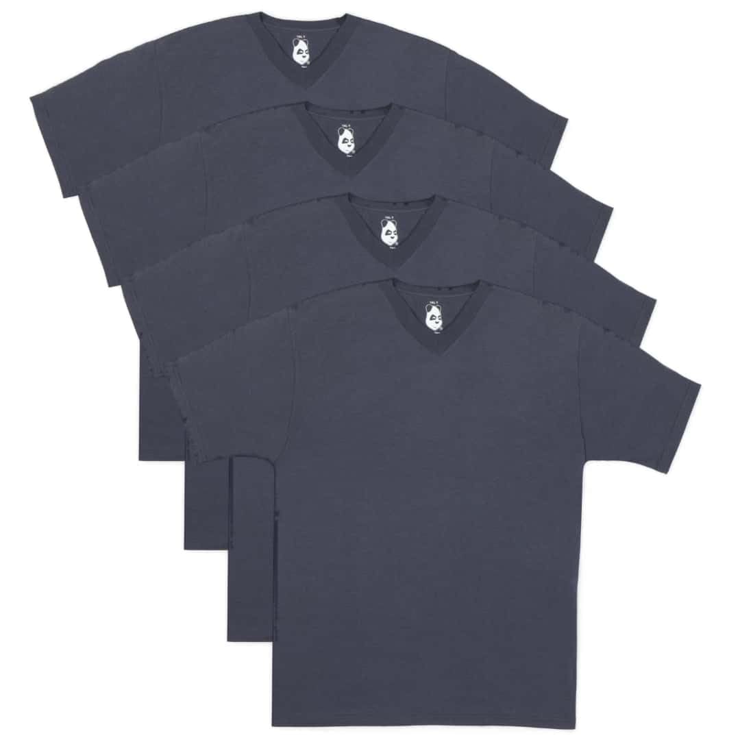 Tall Mens Crew Neck Bamboo Viscose T-Shirts 4-Pack Bundle Stock Up On Your Favorite Sizes and Colors with