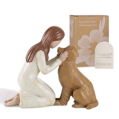 Storieme Figura de regalo Golden Retriever: Figura pintada a mano con escultura de amistad para dueños de perros, regalo conmemorativo de perro ángel y recuerdo (11 x 13,2 cm) Storieme Figura de regalo Golden Retriever: Figura pintada a mano con escultura de amistad para dueños de perros, regalo conmemorativo de perro ángel y recuerdo (11 x 13,2 cm)
