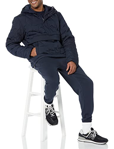 Image of Amazon Essentials Mens Anorak Hooded Quarter-Zip Puffer Coat