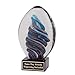 Same Day Awards Azure Cyclone Art Glass Award - Custom Engraved 6