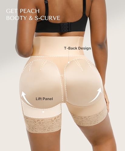 Image of SHAPELLX Tummy Control Shapewear Shorts for Women High Waisted Butt Lift | Elastic waistband shapewear,colombian fajas style,4 flexible waist bones,3-row hook-and-eye design,versatile for daily wear
