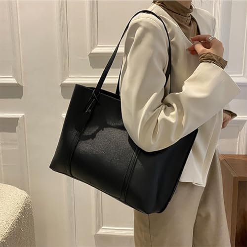 Bolso Tote para mujer cuero minimalista bandolera miniatura 6