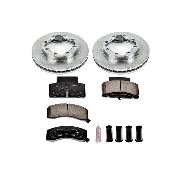 Image of PowerStop Front Brake Kit for Chevrolet K3500 1990-00 |Dodge Ram 2500 1994-99 |Ram 3500 1994-99 |GMC K3500 1990-00 - Z17 Ceramic Brake Pads & Disc Rotors Replacement, KOE1992