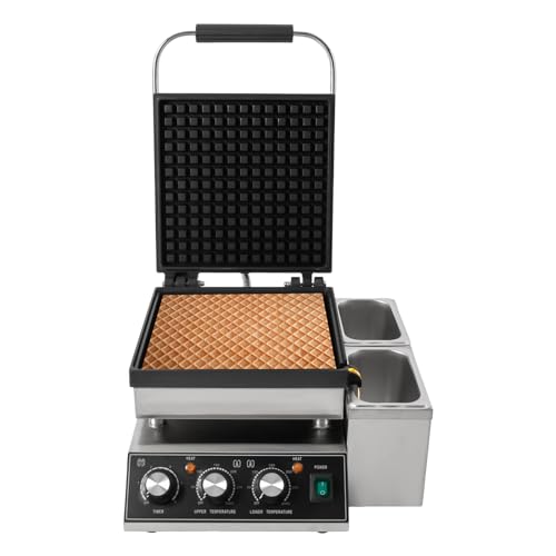 Commercial Waffle Maker Machine Electric Waffle Iron 21Pcs Waffles Non Stick Maker Household Baker Machine Stainless Steel Waffles Countertop Paninis, Mini-Pie and Hash browns, DIY Cooking Maker 1500W