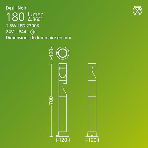 Borne d'extérieur Philips GardenLink 24V extension noire - 4