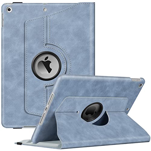 Image of Fintie Rotating Case for iPad 9th Generation (2021) / 8th Generation (2020) / 7th Gen (2019) 10.2 Inch - 360 Degree Rotating Stand Cover with Pencil Holder, Auto Wake Sleep, Vintage Blue