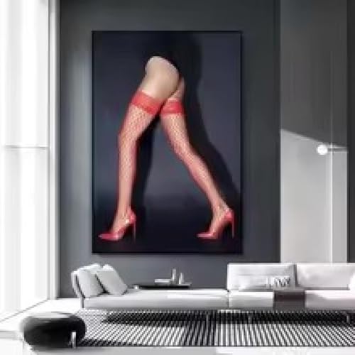 Décoration d'intérieur lèvres rouges et talons hauts style glamour