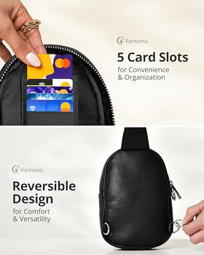 Vantamo Small Crossbody Bags for Women, Sling Bag with RFID & Anti-Pickpocket Clip, Adjustable Strap Cross Body Packs4