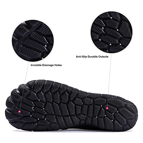 Josaywin Water Shoes for Men Quick Dry Wide Toe Aqua Shoes Adjustable Barefoot Sock for Swim Beach River Pool Surf2