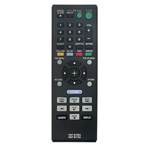 RMT-B110A Télécommande remplacée Convient pour Sony Blu-Ray DVD Player BDP-S580 BDP-S480 BDP-S280 BDP-S380 BDP-BX58 BDP-BX38 BDPBX58 BDPBX38 BDP-S483...