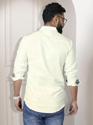 Image of Pinkmint Shirt for Men Cotton Spread Collar Button Down Long Sleeve Shirt Home, Regular, Home (Pack of 1) Purple