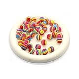 100PCS Bubblegum Chunky Beads, Rainbow Round Spacer Beads, Colorful Paved Berry Beads, Resin Loose Beads Bulk for Jewelry Making DIY Handicrafts Earrings Necklace Bracelet Pendants Accessories