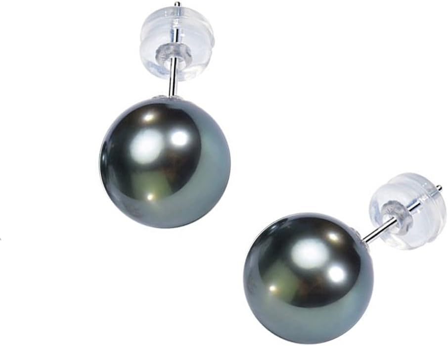 - Gifts for Wife Women - Tahitian-Black-Pearls-Earrings for Wedding Anniversary Gfits Jewelry, Birthday Gift for Women, Christmas, Mother's Day & Valentine's Day Gifts for Her