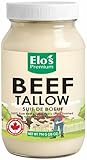 CANADIAN Beef Tallow 14OZ | PRODUCT OF CANADA| Premium Quality Rendered Fat | Ideal for Cooking, Frying, and Baking | Enhances Flavor and Texture | Keto and Paleo Friendly | By Elo's Premium