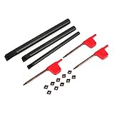 Yosoo Lathe Boring Internal Turning Bar Holder + 10 Pcs CCMT0602 Insert + 3 Pcs Wrench