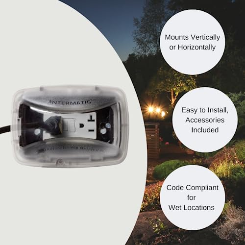 Intermatic Wp3100C Weatherproof Electrical Outlet Cover - Extreme Temperature Resistance, Heavy-Duty Construction, Versatile Design & Multi-Configurable, Easy Install, Secure Fit For Outdoor In-Use #TOP1