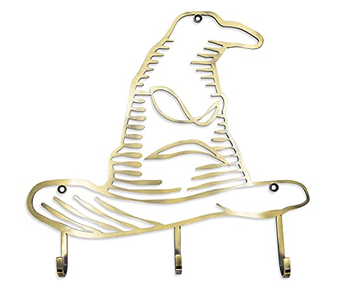 Image of Harry Potter Hogwarts Sorting Hat Wall Hook Storage Rack Organizer | Freestanding Hat and Coat Rack Wall Mount, Home Decor Room Essentials | Official Wizarding World Gifts and Collectibles