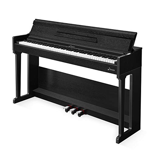 Donner DDP-90 Home Digital Piano, 88 Key Fully Weighted Electronic Keyboard, Triple Pedals, Black, USB/ MP3/ Headphone/Audio Output Function