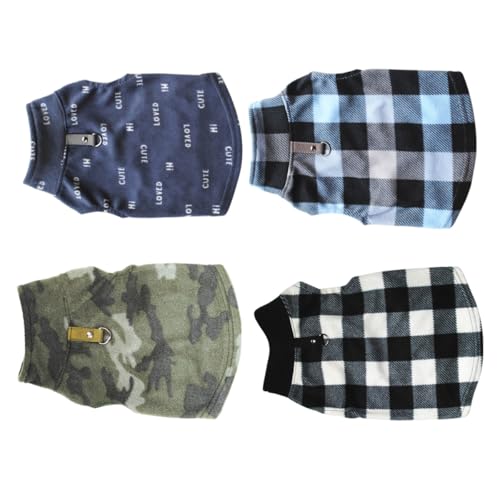 Conjunto 4Pcs Ropa para Perro Pequeño Invierno Talla S