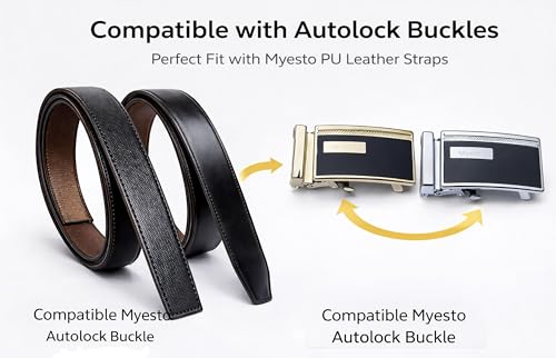 Image of Belt for Men without Buckle PU Leather Reversible Brown Strap with No Buckle Combo Pack of 2