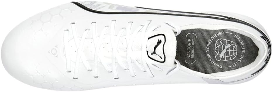 PUMA Womens King Ultimate Brilliance Firm GroundArtificial Ground Soccer Cleats Cleated, Firm Ground, Turf - White