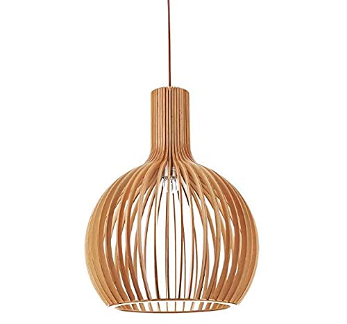 SAITODOU 和風ペンダント 1灯 ペンダントライト 組木 モダン 木・竹製 天井照明 間接照明 吊り下げライト 北欧